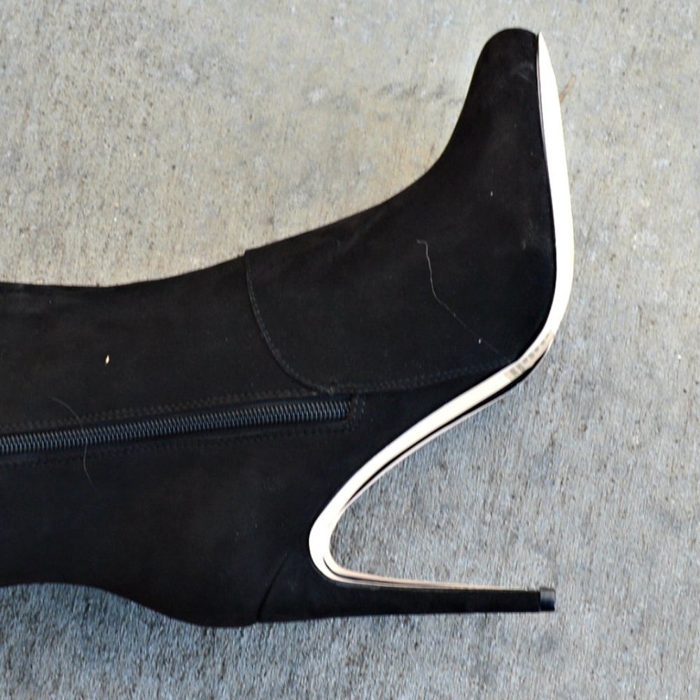 Boho High Heel Wide Top Boots w/ Laser Cut Outs - Picture 7 of 7